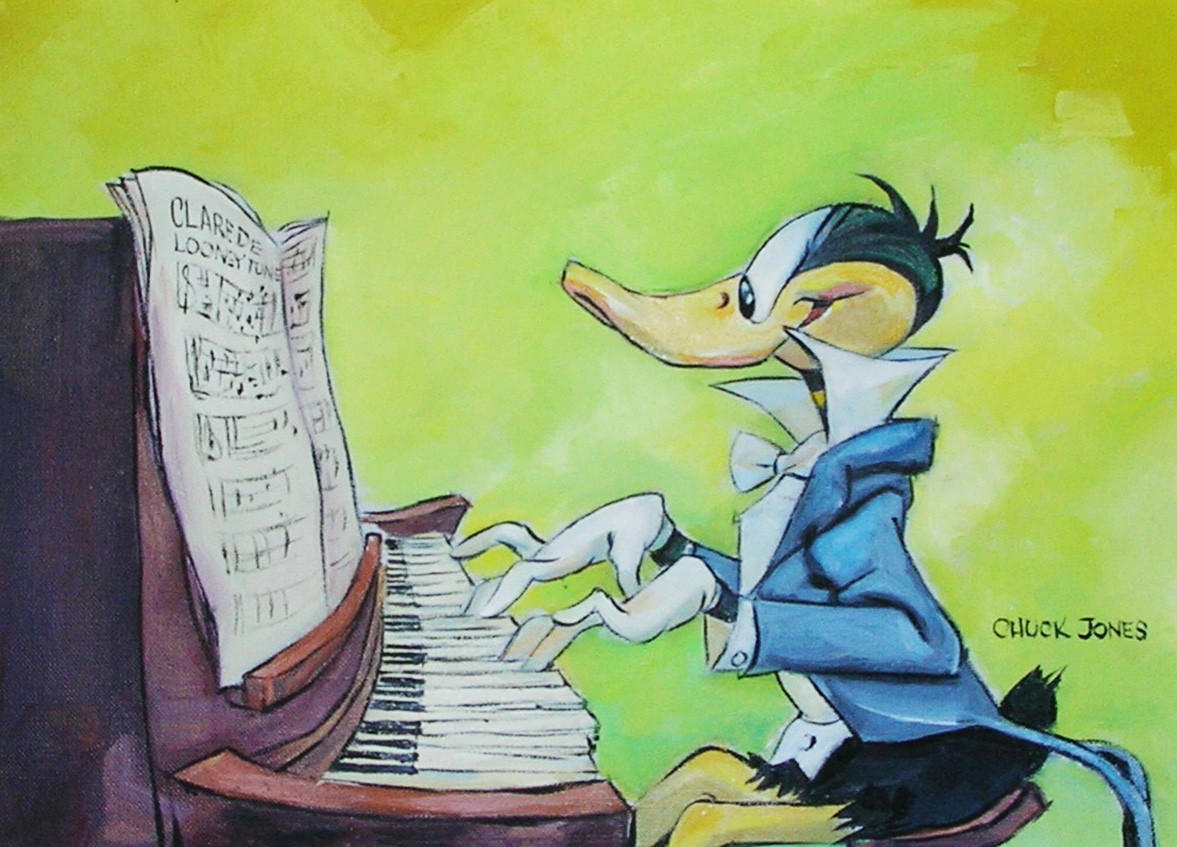 1177x847 Claire De Looney Tunes Animation Sensations - Daffy Duck Painting