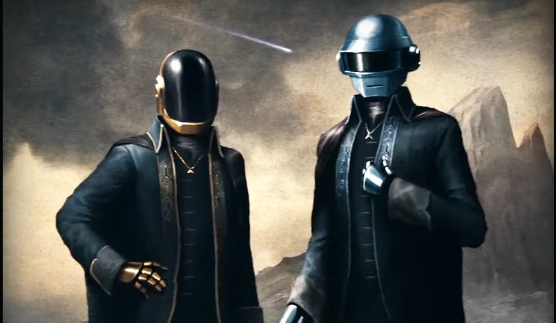 812x472 Daft Punk Portrait Painting From The Starboy Video For Sale - Daft Punk Painting