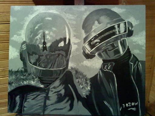 512x384 Daft Punk Painting By K Cota - Daft Punk Painting