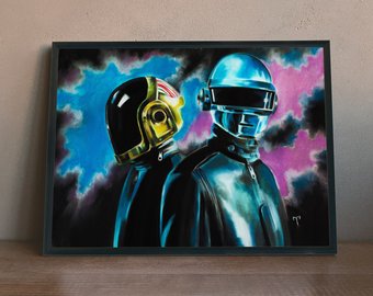 340x270 Daft Punk Painting Etsy - Daft Punk Painting