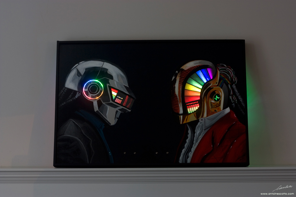 1000x667 Discovery Daft Punk Led Painting Antoine Scotto Vancouver - Daft Punk Painting