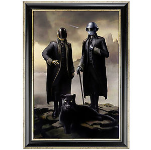 300x299 Starboy Daft Punk Amp The Weeknd 16 X 24 Metallic Print Poster W - Daft Punk Painting