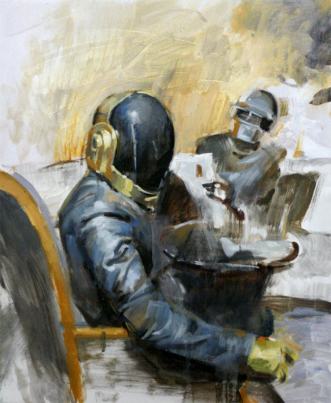 650x792 Daft Punk 2009 By Kyzylhum - Daft Punk Painting
