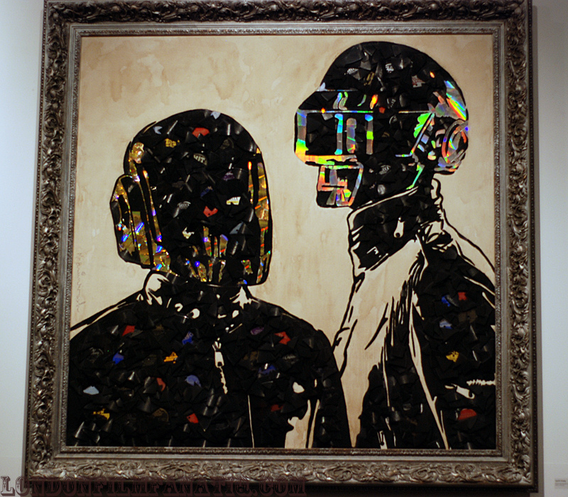 800x699 Mr Brainwash 2012 London Exhibition Daft Punk Portrait - Daft Punk Portrait Painting