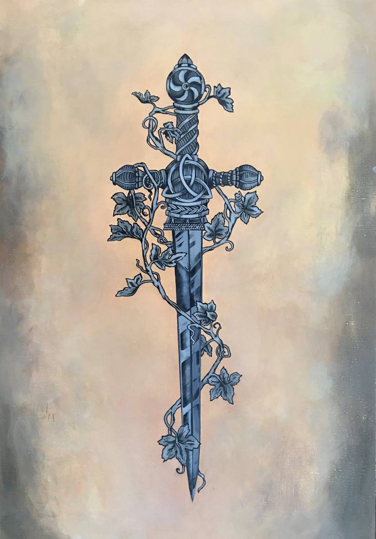 770x1104 Saatchi Art Dagger Painting By Yuna Bert - Dagger Painting