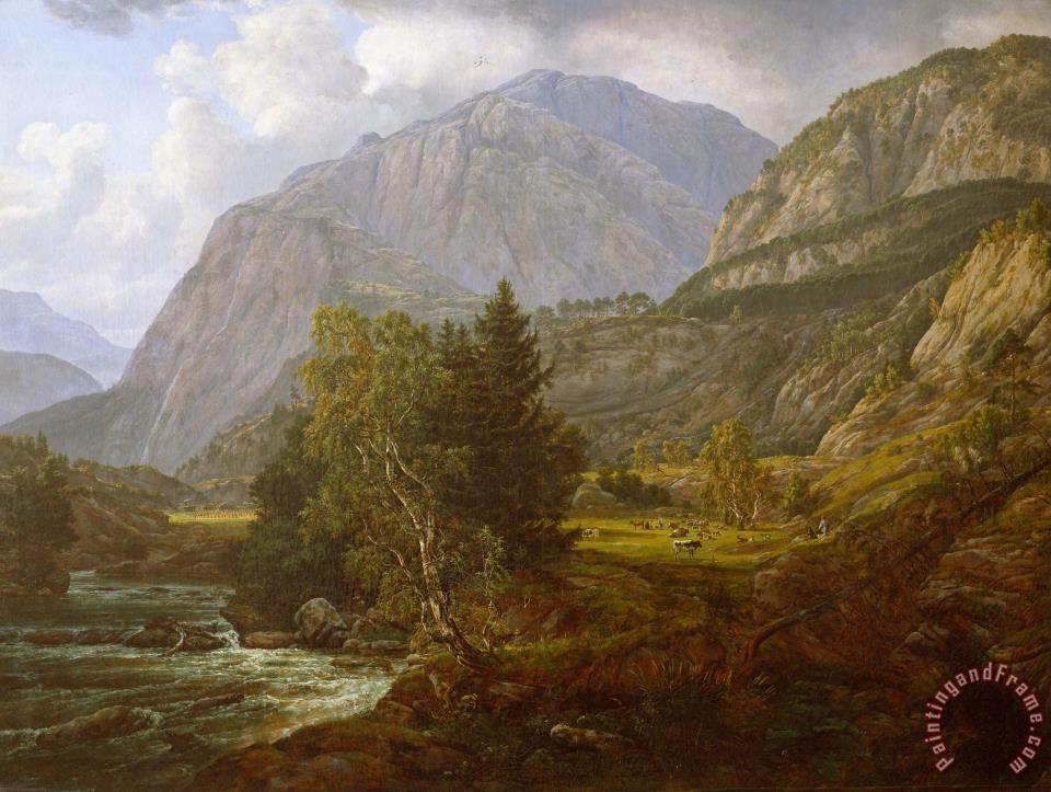 960x723 Johan Christian Dahl View Of Fortundalen Painting - Dahl Painting