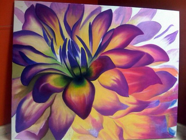 640x480 Dahlia Flower - Dahlia Flower Painting