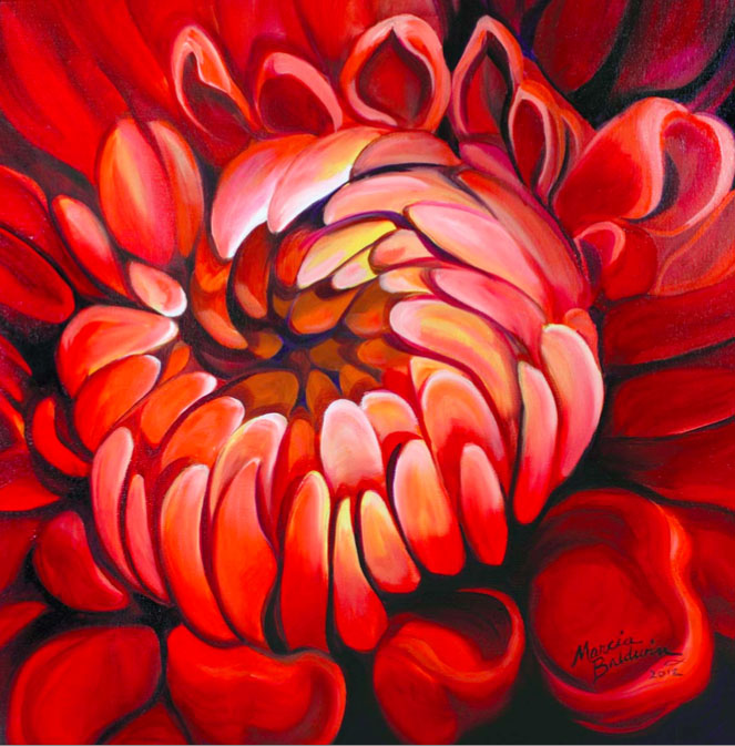 663x673 How To Paint A Dahlia Quarto Knows Blog - Dahlia Flower Painting