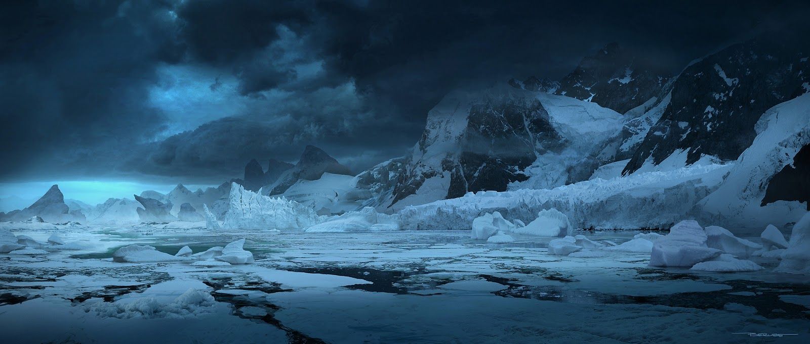 1600x681 Jonathan Berube's Matte Painting Works Cg Daily News Matte - Daily Paintingworks