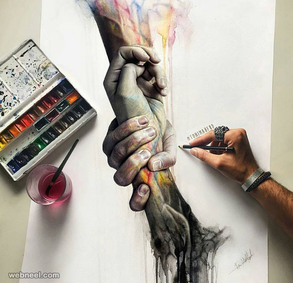 592x571 Creative Painting Works By Tonimahfud - Daily Paintingworks