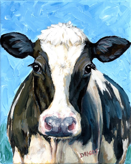 511x640 Dog Paintings (And Cat And Other Animals) By Dottie Dracos - Dairy Cow Painting