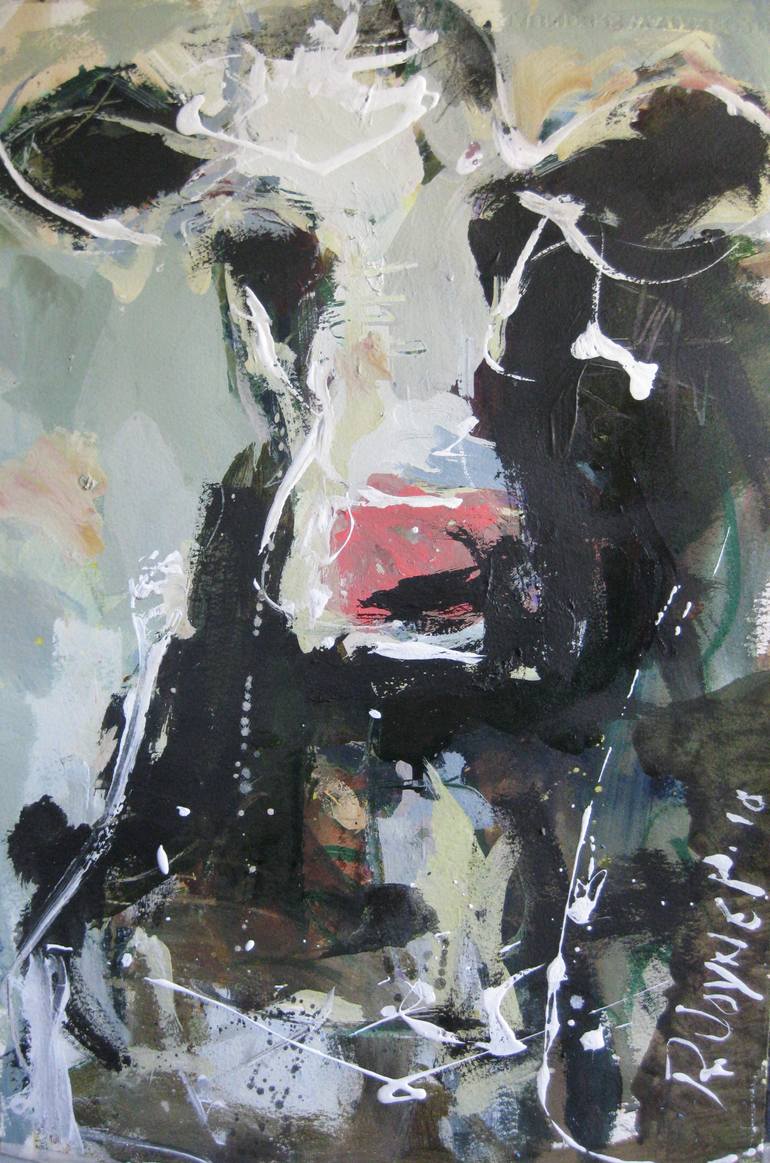 770x1163 Saatchi Art Dairy Cow Painting Painting By Robert Joyner - Dairy Cow Painting