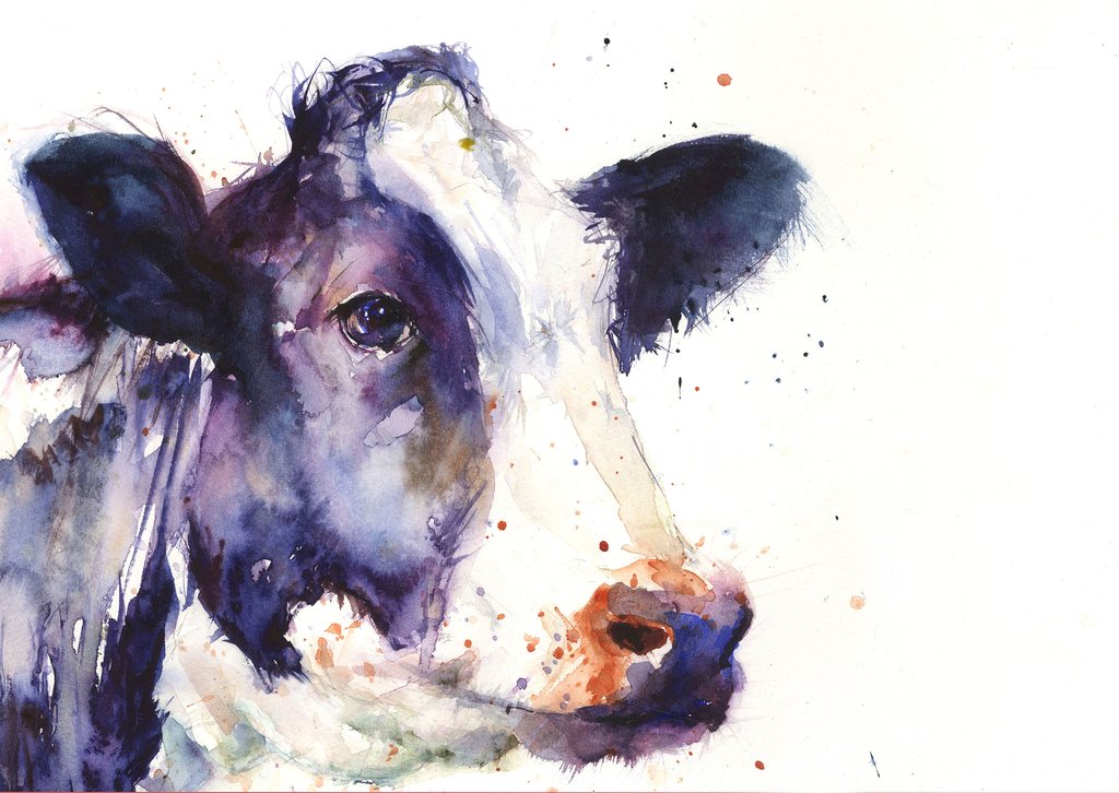 1024x726 Signed Limited Editon Print Dairy Cow - Dairy Cow Painting
