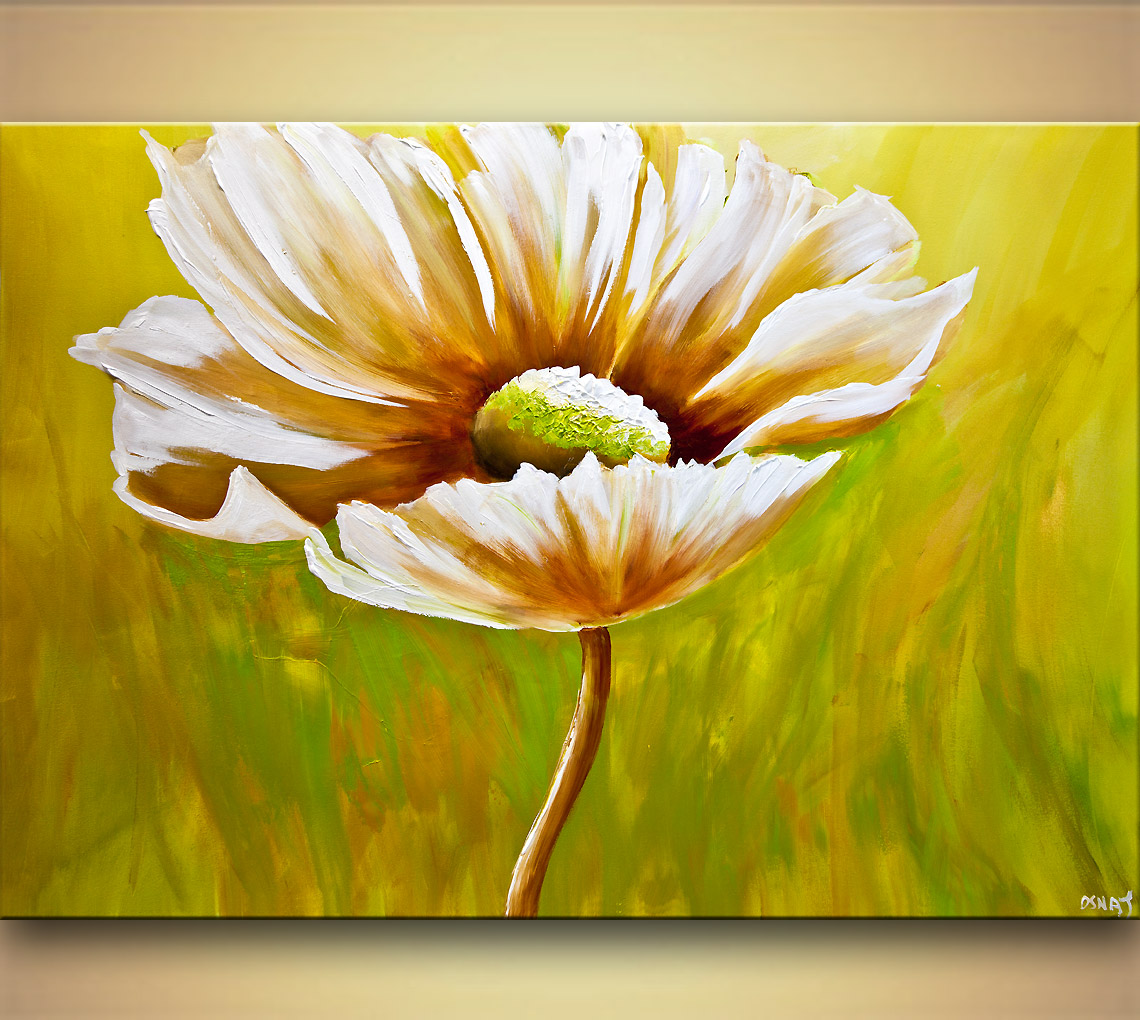 1140x1020 Painting - Daisy Flower Painting