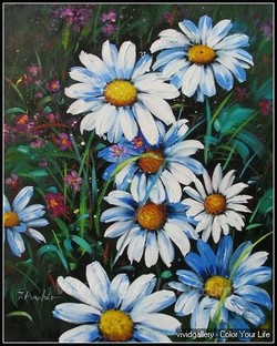 250x312 Daisy Flower Paintings - Daisy Flower Painting