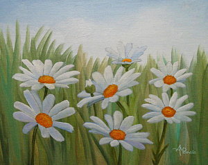 300x238 Daisy Oil Paintings Fine Art America - Daisy Oil Painting