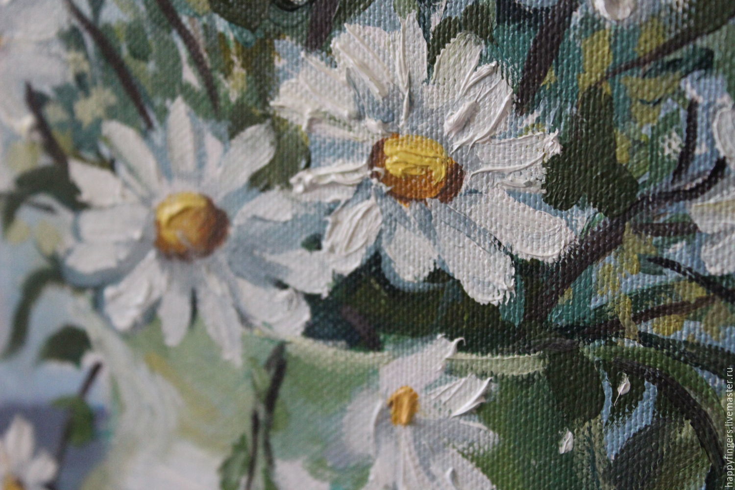 1500x1000 Oil Painting Daisies Still Life With Flowers Shopline - Daisy Oil Painting