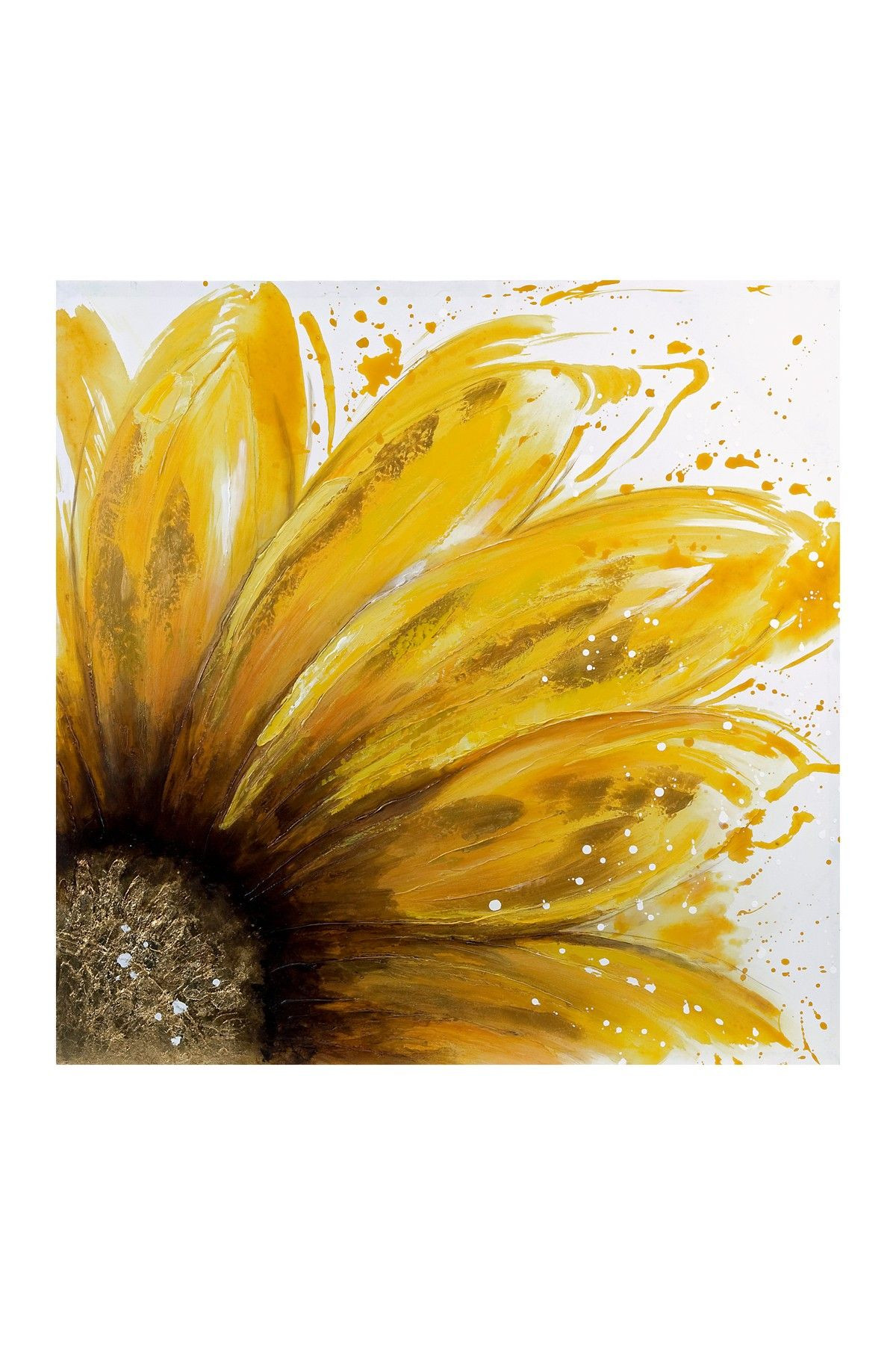 1200x1800 Flower Painting On Canvas Lovely Yellow Daisy Oil Painting Canvas - Daisy Painting On Canvas