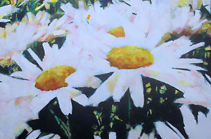 300x198 Original Daisy Painting On Canvas For Sale By Artist Samuel Durkin - Daisy Painting On Canvas