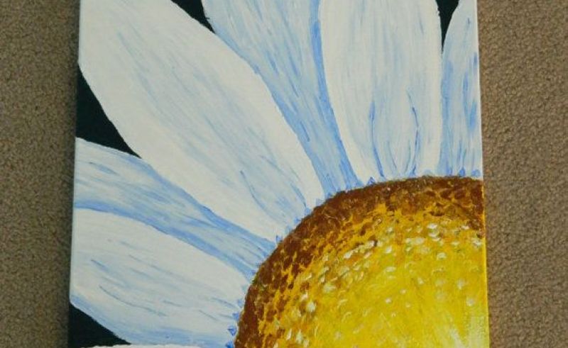 800x491 Daisy Painting Designs Painting For Home - Daisy Painting On Canvas