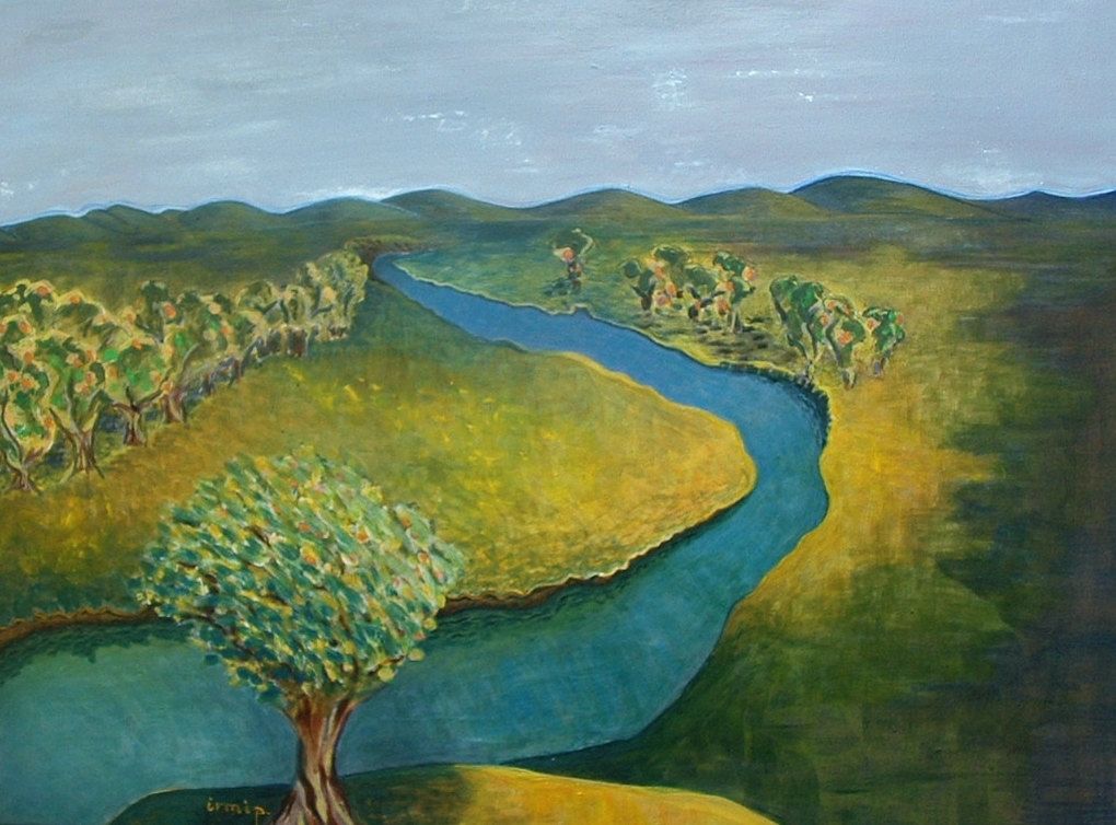 1020x754 American Landscape Painting South Dakota Painting River Painting - Dakota Painting
