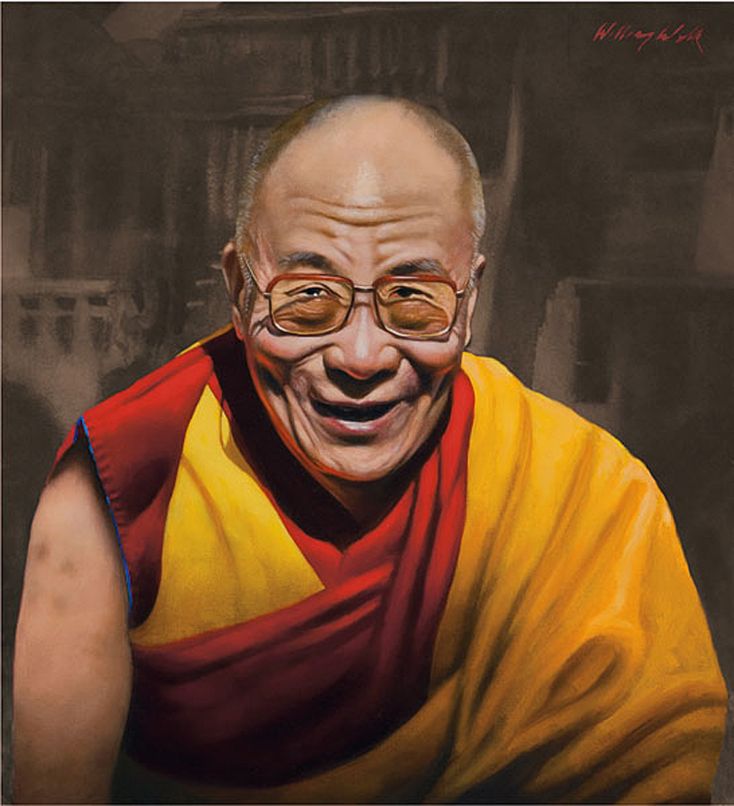 819x900 Dalai Lama Portrait William Wolk Fine Art - Dalai Lama Painting