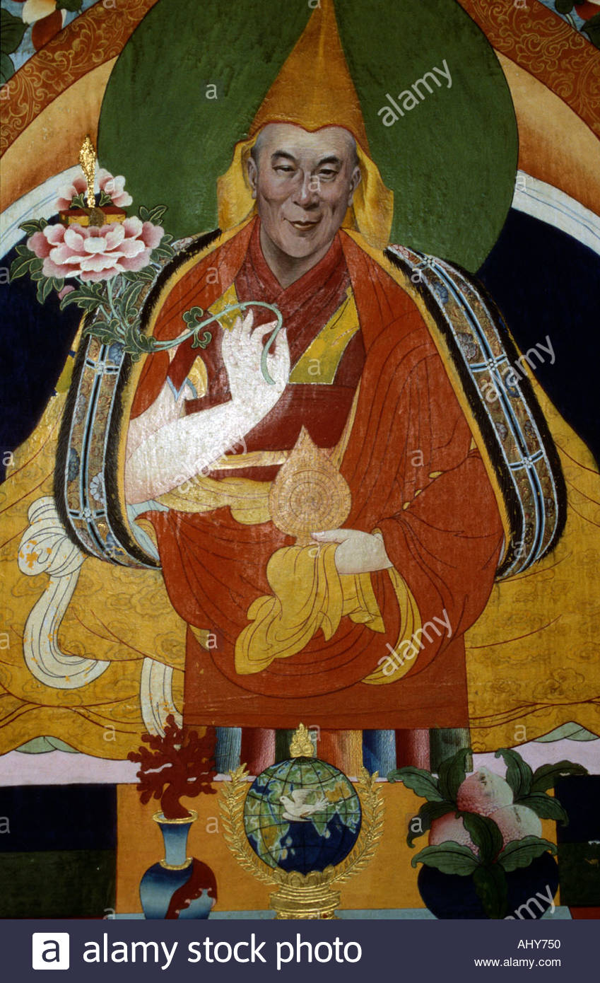 849x1390 Mural Painting Of Dalai Lama In Norbulingka Monasterynear - Dalai Lama Painting
