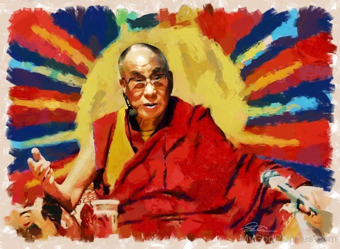 681x500 Painting Of Dalai Lama - Dalai Lama Painting