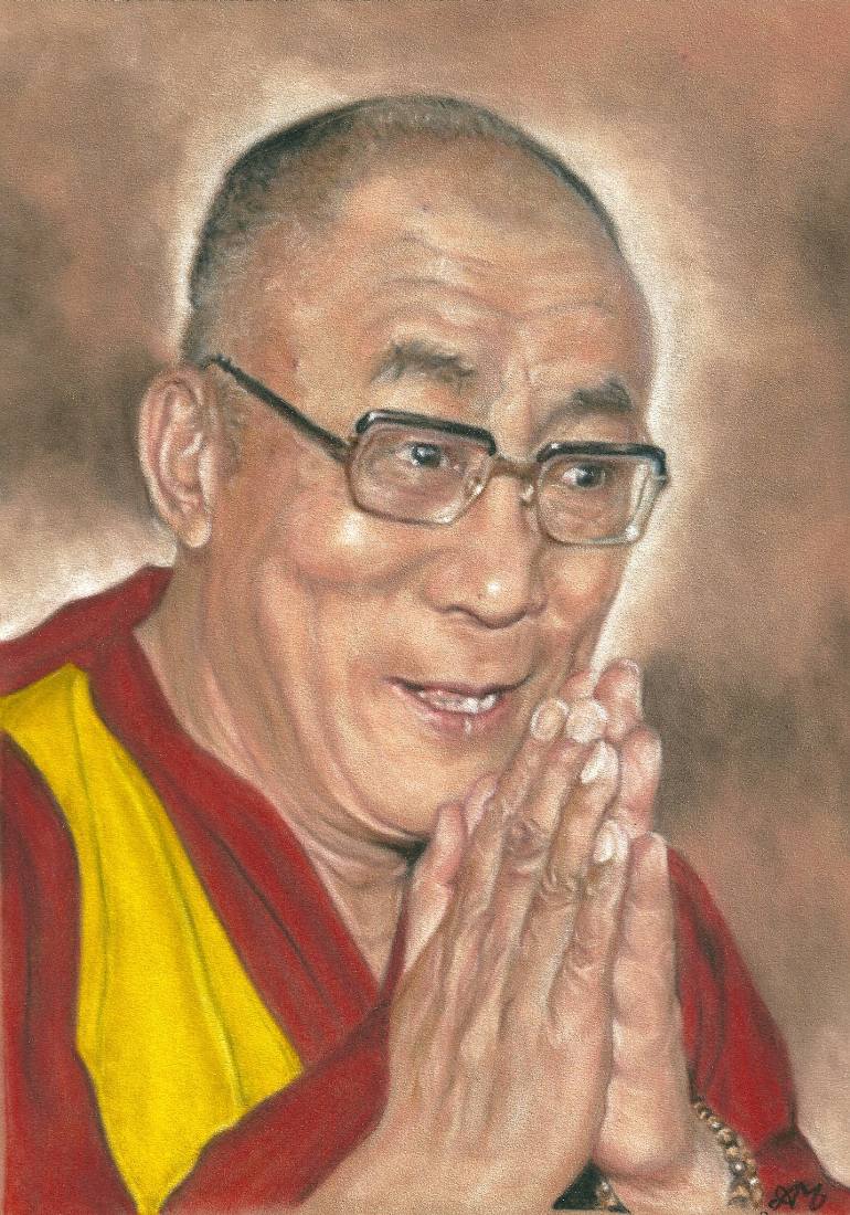 Dalai Lama Painting at PaintingValley.com | Explore collection of Dalai ...