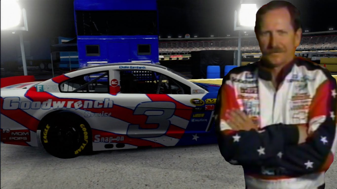 1366x768 Dale Earnhardt Sr. 1996 Atlanta Olympics Paint Scheme On Nascar - Dale Earnhardt Painting