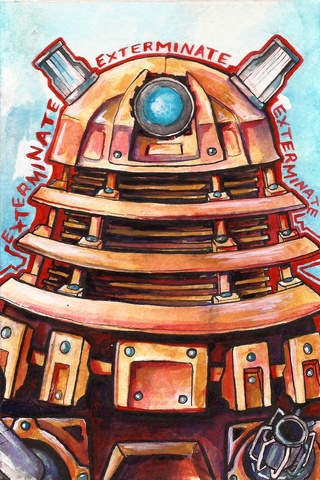 320x480 Dalek Drawings On Paigeeworld. Pictures Of Dalek - Dalek Painting