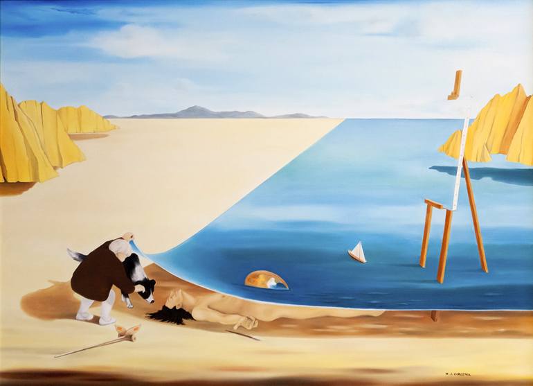 770x557 Saatchi Art Homage To Salvador Ii (Searching For Inspiration - Dali Desert Painting