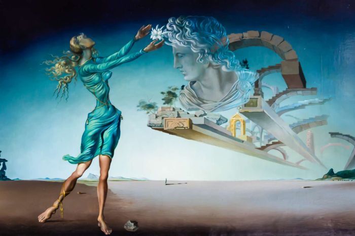 700x467 Salvador Dali's Trilogy Of The Desert Bought By National Gallery - Dali Desert Painting