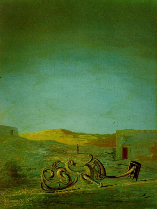 636x842 Untitled (Desert Landscape) By Salvador Dali Painting - Dali Desert Painting