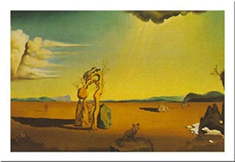 463x319 La Femme Nue Dans Desert By Salvador Dali 24x31 Art - Dali Desert Painting