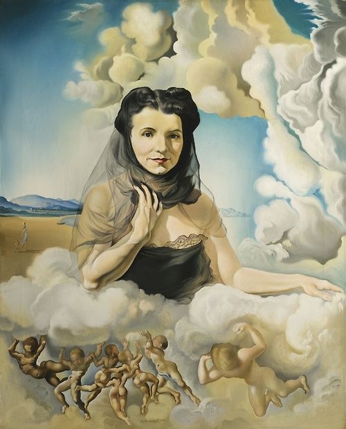 500x619 Portrait Of Mrs. Ortiz Linares By Salvador Dali Salvador Dali - Dali Gala Painting