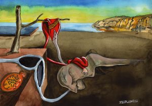 300x210 Melting Clock Painting Artist - Dali Melting Clock Painting