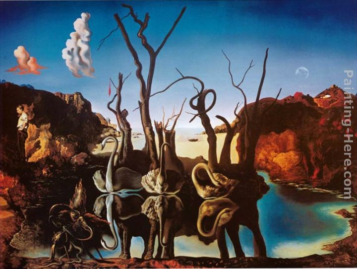 720x542 Salvador Dali Swans Reflecting Elephants Painting Best Paintings - Dali Painting