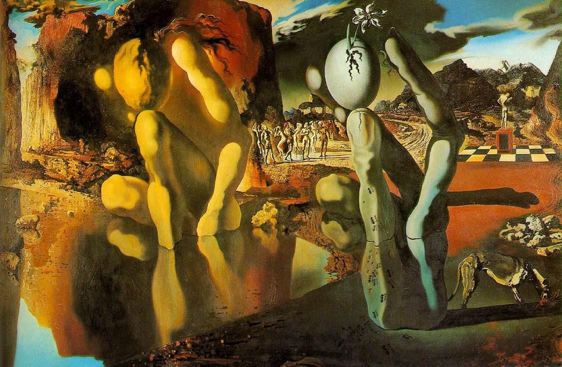 1125x735 Salvador Dali The Metamorphosis Of Narcissus Painting Best - Dali Painting