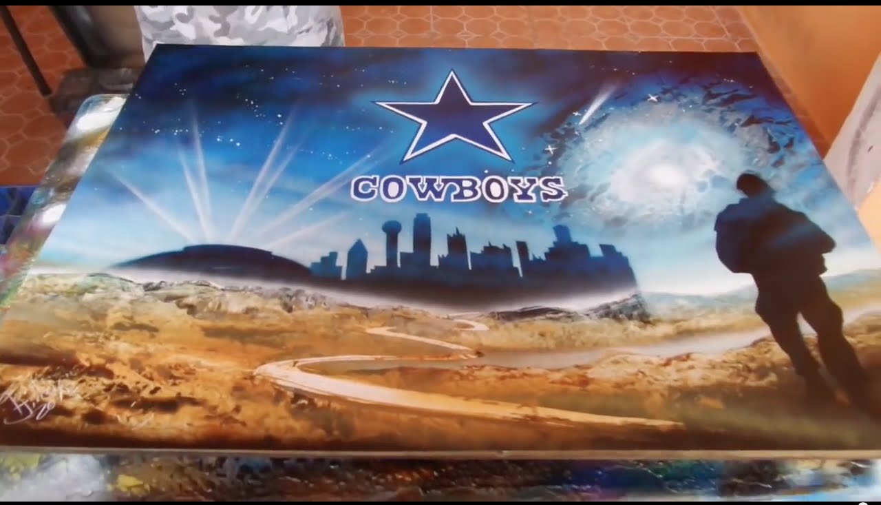 1280x733 Dallas Cowboys Spray Paint Art - Dallas Cowboys Painting
