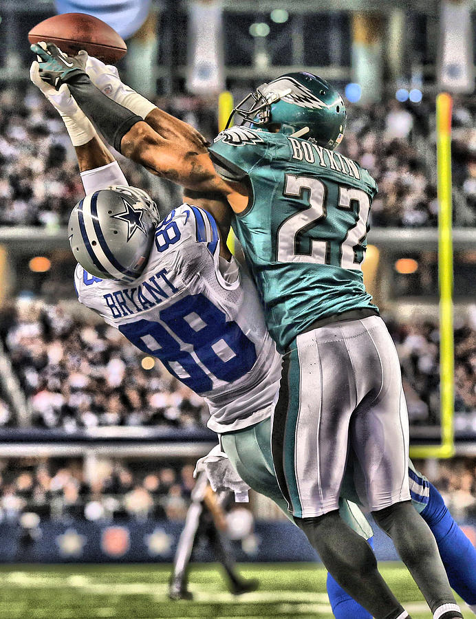 692x900 Dez Bryant Dallas Cowboys Art Painting By Joe Hamilton - Dallas Cowboys Painting