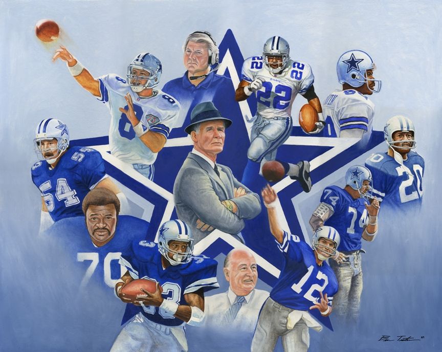 864x688 Lot Detail - Dallas Cowboys Painting