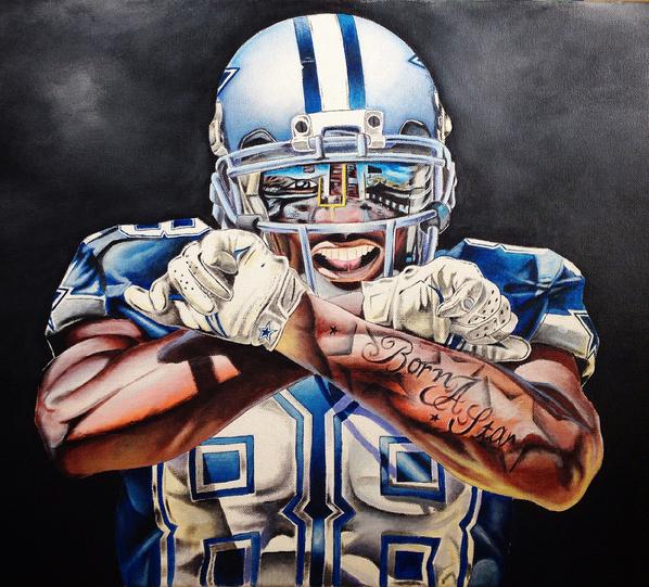 598x541 Martin Zamorano Jr. On Twitter @dezbryant Check Out My Latest - Dallas Cowboys Painting