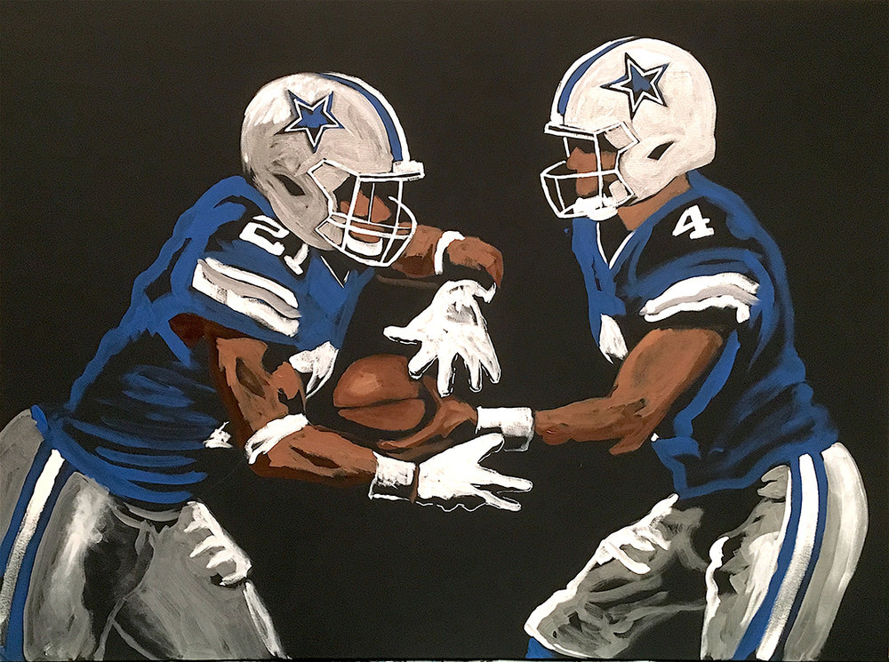 1000x745 Painted Christ Does Painted Cowboys - Dallas Cowboys Painting