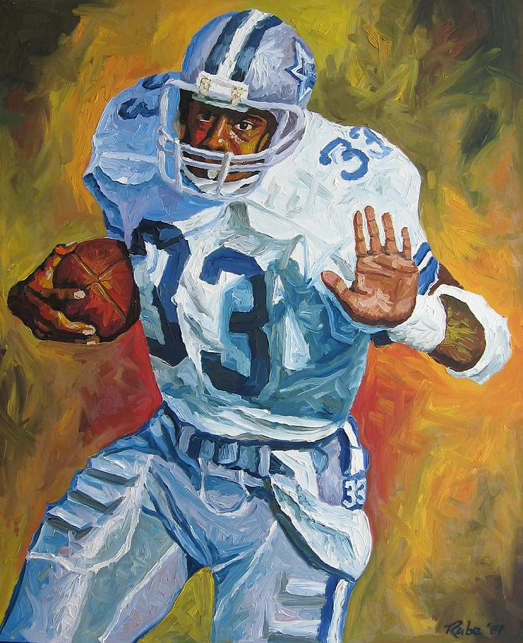 733x900 Tony Dorsett - Dallas Cowboys Painting