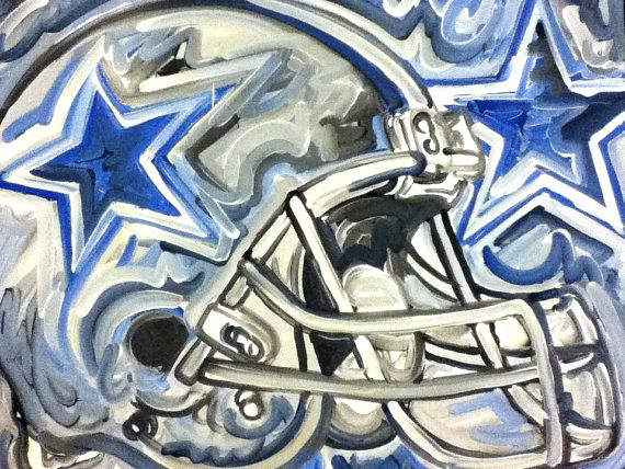 570x428 Dallas Cowboy Artwork Cowboys Painting By Sports Art Football - Dallas Cowboys Painting