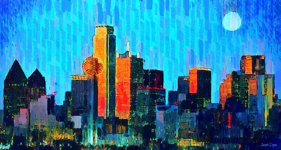 900x481 Dallas Skyline 69 - Dallas Skyline Painting