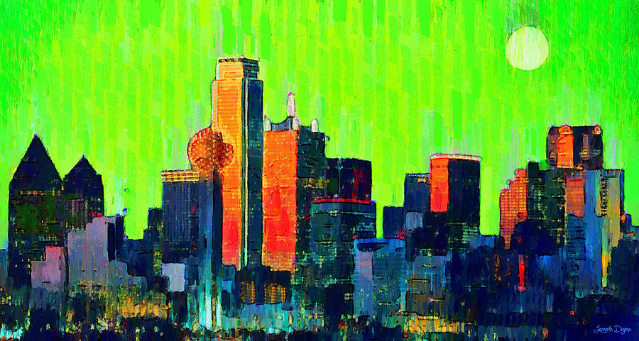 900x481 Dallas Skyline 73 - Dallas Skyline Painting