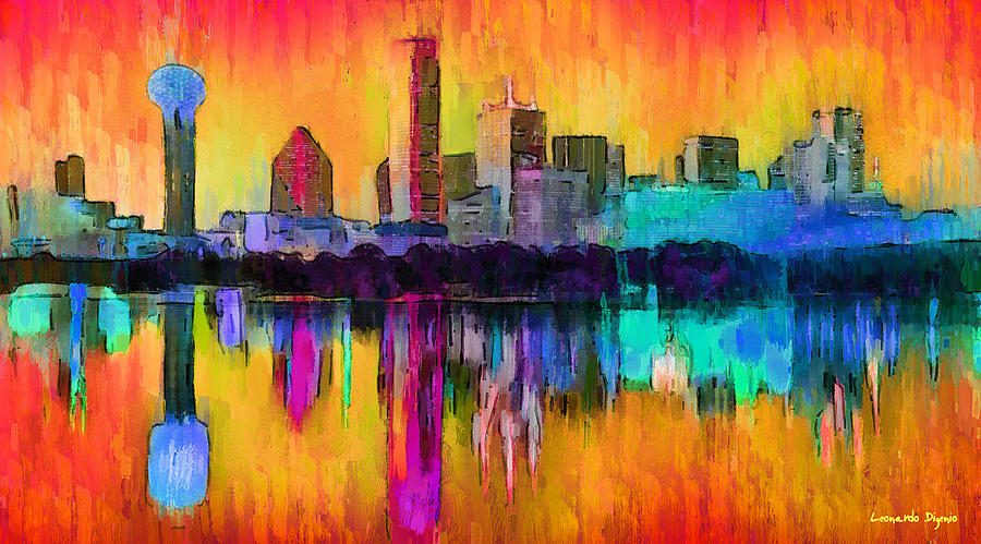 900x499 Dallas Skyline 9 - Dallas Skyline Painting