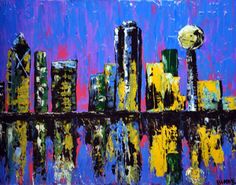 236x185 Image Result For Dallas Skyline Painting Zoe's Pins - Dallas Skyline Painting